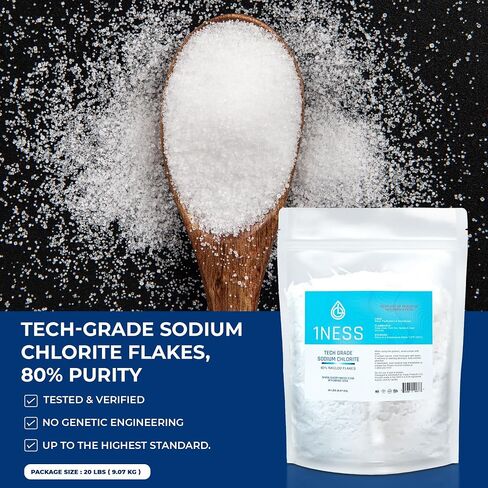 Tech Grade Sodium Chlorite 80% Flakes - Pure & Natural | (6 LBS) in Saudi Arabia