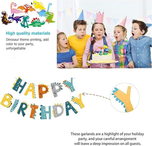 لوازم تزيين حفلات أعياد الميلاد على شكل ديناصور، لافتات عيد ميلاد سعيد لتزيين الكيك على شكل ديناصور الغابة وحفلات استقبال المولود الجديد للأطفال/أغطية الكب كيك/ تزيين الكيك in Kuwait