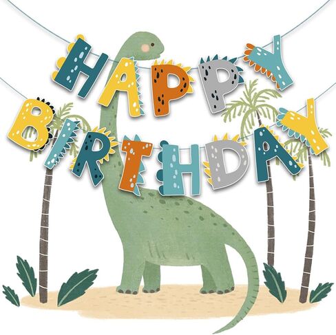 لوازم تزيين حفلات أعياد الميلاد على شكل ديناصور، لافتات عيد ميلاد سعيد لتزيين الكيك على شكل ديناصور الغابة وحفلات استقبال المولود الجديد للأطفال/أغطية الكب كيك/ تزيين الكيك in Kuwait