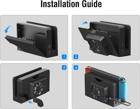 ElecGear Cooling Fan for Nintendo Switch OLED Dock, 3 Speed Replacement Back Cover for Switch New Dock, USB Powered Cooler with LED Lighting in Saudi Arabia