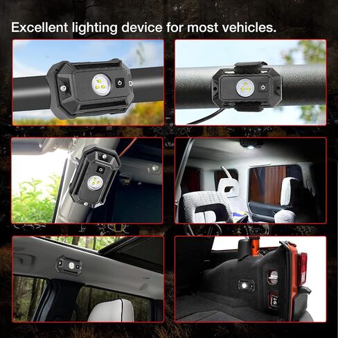 LED Dome Light, Universal Roll Bar Mount LED Light W/Switch Utility Roll Cage Dome Lights Car Interior Reading Lights LED Rock Lights for UTV RZR Can-Am 4x4 Truck SUV Golf Cart in Saudi Arabia