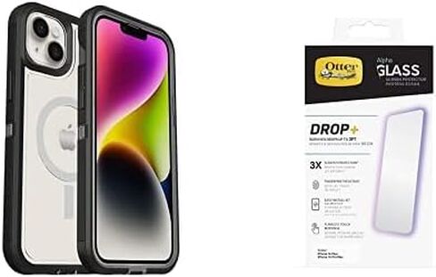 OtterBox iPhone 14 Plus Defender Series XT Case - BLACK , screenless, rugged , snaps to MagSafe, lanyard attachment in Saudi Arabia