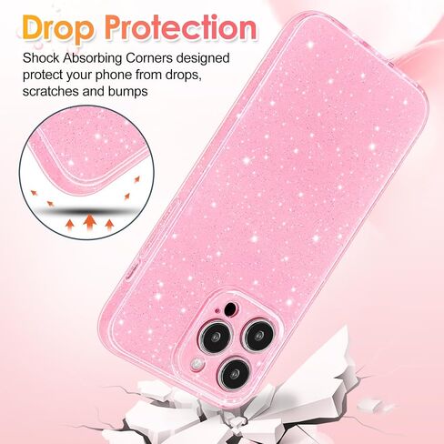 Hython Case for iPhone 11 Pro Case Glitter Cute Sparkly Shiny Bling Sparkle Phone Cases 5.8", Thin Slim Fit Soft TPU Bumper Shockproof Rubber Protective Cover for Women Girls Girly, Black in Saudi Arabia