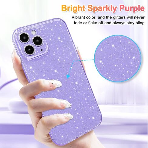 Hython Case for iPhone 11 Pro Case Glitter Cute Sparkly Shiny Bling Sparkle Phone Cases 5.8", Thin Slim Fit Soft TPU Bumper Shockproof Rubber Protective Cover for Women Girls Girly, Black in Saudi Arabia