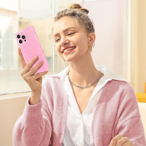 Hython Case for iPhone 11 Pro Case Glitter Cute Sparkly Shiny Bling Sparkle Phone Cases 5.8", Thin Slim Fit Soft TPU Bumper Shockproof Rubber Protective Cover for Women Girls Girly, Black in Saudi Arabia