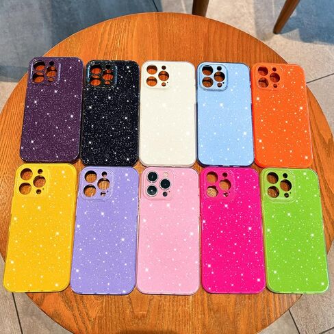 Hython Case for iPhone 11 Pro Case Glitter Cute Sparkly Shiny Bling Sparkle Phone Cases 5.8", Thin Slim Fit Soft TPU Bumper Shockproof Rubber Protective Cover for Women Girls Girly, Black in Saudi Arabia