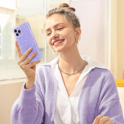 Hython Case for iPhone 11 Pro Case Glitter Cute Sparkly Shiny Bling Sparkle Phone Cases 5.8", Thin Slim Fit Soft TPU Bumper Shockproof Rubber Protective Cover for Women Girls Girly, Black in Saudi Arabia