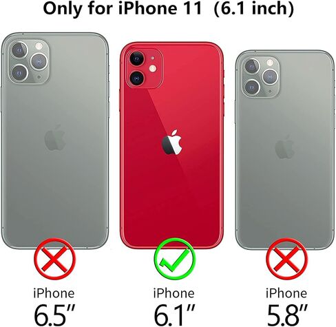 متوافق مع حافظة iPhone 11 المقاومة للماء، واقي شاشة مدمج لكامل الجسم ممتص للصدمات وغطاء محكم الغلق مقاوم للصدمات والغبار ومقاوم للماء لهاتف iPhone 11 6.1 بوصة (أسود/شفاف) in Saudi Arabia