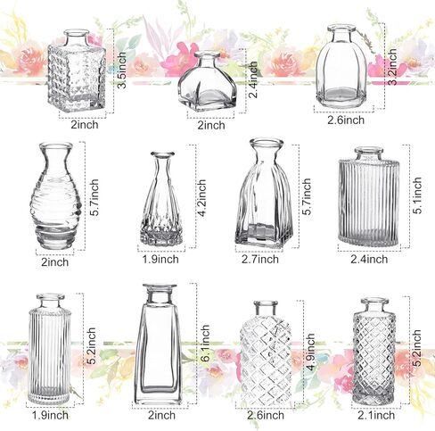 32 قطعة من المزهريات الزجاجية الشفافة للزهور للقطع المركزية والمزهريات الصغيرة بكميات كبيرة لطاولة الزفاف وزهرة المنزل والمزرعة والديكور الريفي in Kuwait