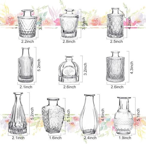 32 قطعة من المزهريات الزجاجية الشفافة للزهور للقطع المركزية والمزهريات الصغيرة بكميات كبيرة لطاولة الزفاف وزهرة المنزل والمزرعة والديكور الريفي in Kuwait