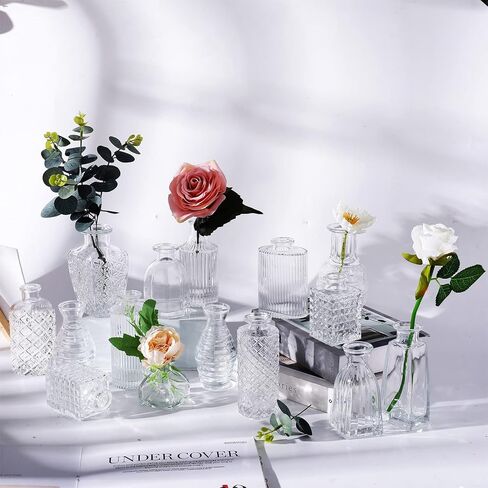 32 قطعة من المزهريات الزجاجية الشفافة للزهور للقطع المركزية والمزهريات الصغيرة بكميات كبيرة لطاولة الزفاف وزهرة المنزل والمزرعة والديكور الريفي in Kuwait