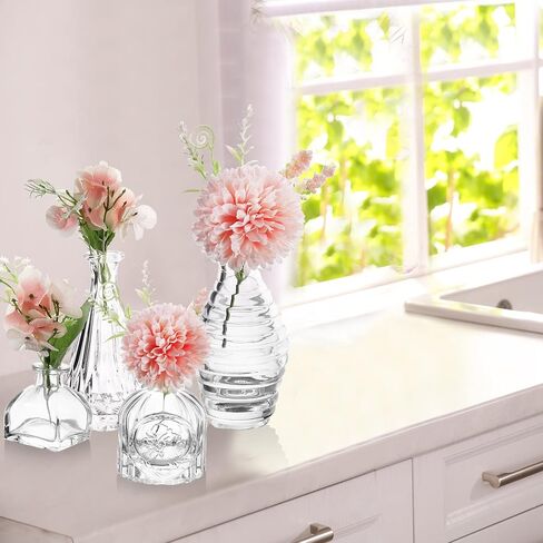 32 قطعة من المزهريات الزجاجية الشفافة للزهور للقطع المركزية والمزهريات الصغيرة بكميات كبيرة لطاولة الزفاف وزهرة المنزل والمزرعة والديكور الريفي in Kuwait