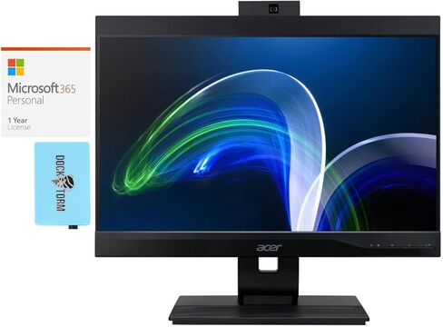 جهاز Acer Veriton Z4680G-I71170S1 للمنزل والأعمال الكل في واحد (Intel i7-11700 8-Core، ذاكرة الوصول العشوائي 16 جيجابايت، 1 تيرابايت PCIe SSD، Intel UHD 730، 21.5 بوصة 60 هرتز Win 11 Pro) مع MS 365 Personal، Dockztorm Hub in Saudi Arabia