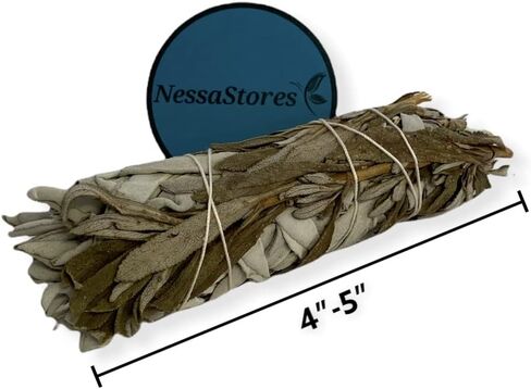 White Sage + Black Sage Smudge Incense 4"-5" Bundle #JC-214 (1 pc) in Saudi Arabia