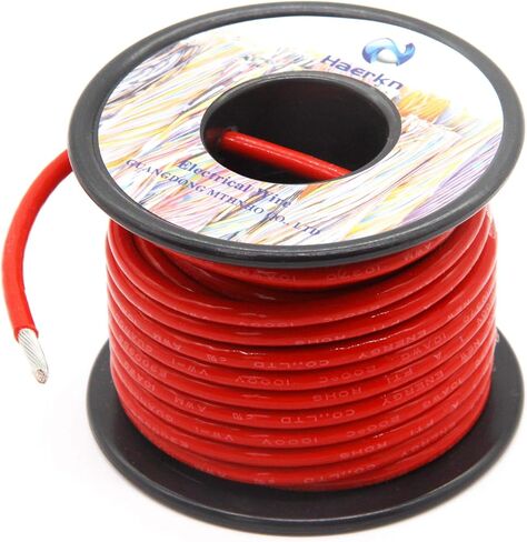 10 Gauge Electrical wire Marine Grade Primary wire Cable High Voltage 1000V Automotive high temperature wire battery cable 10 AWG Stranded of Tinned copper Hook up wire Hard wires 25FT Red Roll in Saudi Arabia