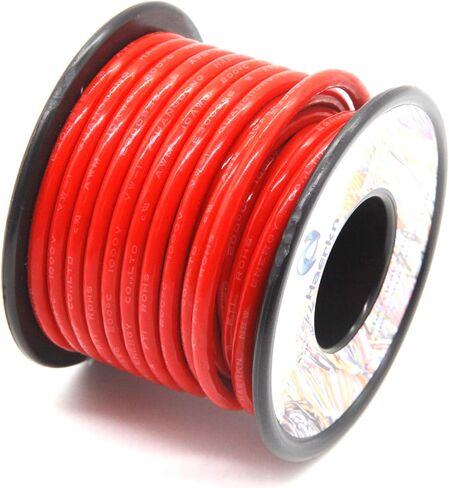 10 Gauge Electrical wire Marine Grade Primary wire Cable High Voltage 1000V Automotive high temperature wire battery cable 10 AWG Stranded of Tinned copper Hook up wire Hard wires 25FT Red Roll in Saudi Arabia