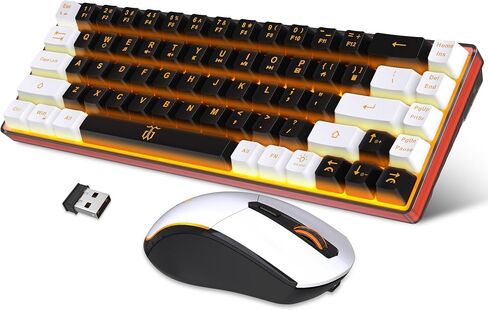 Snpurdiri 60% Wireless Gaming Keyboard and Mouse Combo, Black in Kuwait