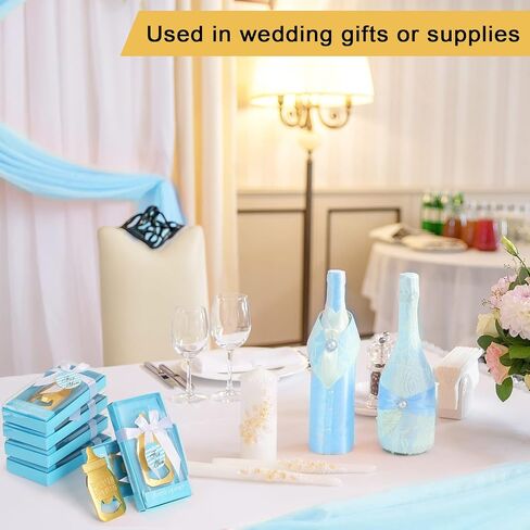 30 Pieces Baby Shower Bottle Opener Party Favor for Guest Popping Baby Bottle Shaped Opener Baby Girl Boy Birthday Wedding Gender Reveal Party Souvenirs Return Gifts (Blue) in Saudi Arabia