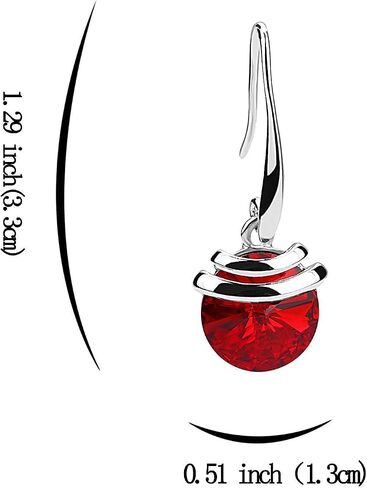 Crystal French Wire Dangle Drop Earrings in Saudi Arabia
