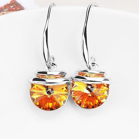 Crystal French Wire Dangle Drop Earrings in Saudi Arabia