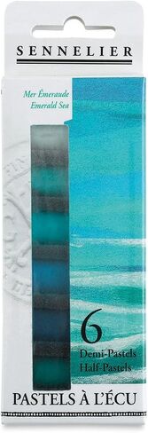 Sennelier Extra-Soft Half Pastel 6 Stick Set, Set of 6, Emerald Sea in Saudi Arabia