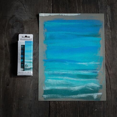 Sennelier Extra-Soft Half Pastel 6 Stick Set, Set of 6, Emerald Sea in Saudi Arabia