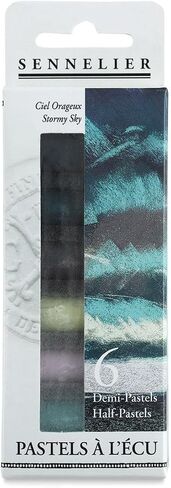 Sennelier Extra-Soft Half Pastel 6 Stick Set, Set of 6, Emerald Sea in Saudi Arabia