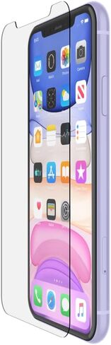 Belkin Screen Protector for Apple iPhone 11 or iPhone XR with Antimicrobial-Treated and Ion Exchange Strengthened and Included Easy Align Tray for Simple, Bubble Free Installation in Saudi Arabia