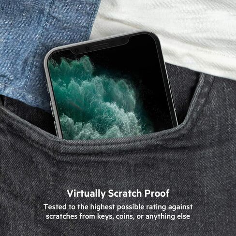 Belkin Screen Protector for Apple iPhone 11 or iPhone XR with Antimicrobial-Treated and Ion Exchange Strengthened and Included Easy Align Tray for Simple, Bubble Free Installation in Saudi Arabia