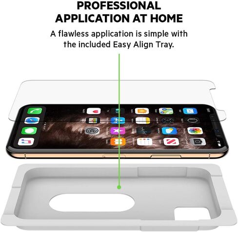 Belkin Screen Protector for Apple iPhone 11 or iPhone XR with Antimicrobial-Treated and Ion Exchange Strengthened and Included Easy Align Tray for Simple, Bubble Free Installation in Saudi Arabia