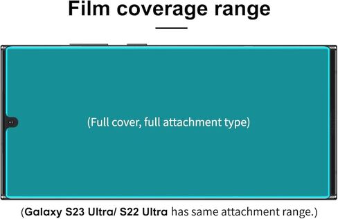 GOBUKEE متوافق مع Samsung Galaxy S22 Ultra / 23 Ultra Premium مرن PMMA واقي شاشة، أداة دليل التثبيت متضمنة، تغطية كاملة الحواف - عبوتان in Kuwait
