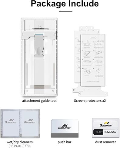 GOBUKEE متوافق مع Samsung Galaxy S22 Ultra / 23 Ultra Premium مرن PMMA واقي شاشة، أداة دليل التثبيت متضمنة، تغطية كاملة الحواف - عبوتان in Kuwait