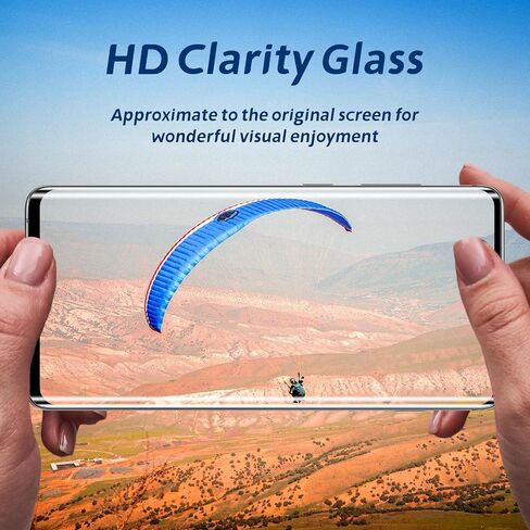 [عبوة من قطعتين] واقي شاشة Galaxy S10 Plus، زجاج مقسى منحني عالي الدقة بتغطية كاملة، فتح قفل بصمات الأصابع المتوافق، صلابة 9H، مضاد للخدش، سهل التركيب لهاتف Samsung Galaxy S10 Plus in Saudi Arabia