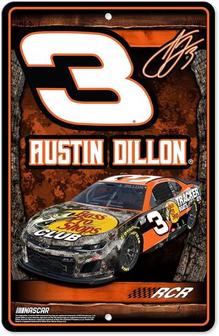 Rico Industries NASCAR Racing 11" x 17" Metal Home Décor Sign in Saudi Arabia