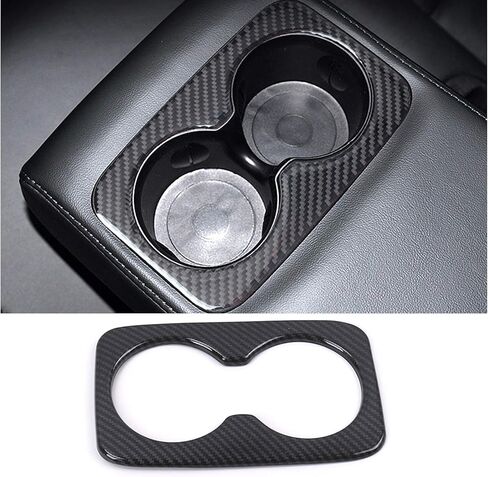 حامل الكأس الخلفي غطاء ناقل الحركة لسيارة جيب جراند شيروكي 2014-2020، ألياف الكربون ABS 1 قطعة in Kuwait