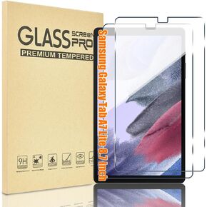 【2 PACK】 Screen Protector for Samsung Galaxy Tab A7 Lite (SM - T220 / T225 / T227) 8.7 Inch with 9H Hardness Bubble Free Easy Installation Tempered Glass Film