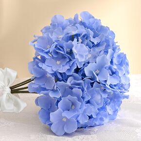 Yastouay 14 Pcs White Hydrangea Artificial Flowers, Fuller Silk Faux Hydrangea Flowers with Stems, Fake Flowers for Wedding Centerpiece Bouquet Vase Flower Arrangements Home Party Decor