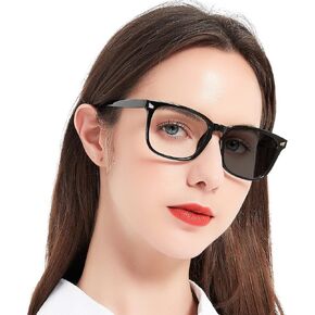 MARE AZZURO Photochromic Reading Glasses Women Blue Light Blocking Square Readers 1.0 1.5 2.0 2.5 3.0 3.5 4.0