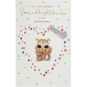 Son & Daughter-In-Law Anniversary Card With Envelope - Cute Design