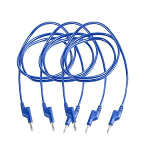 3pcs Banana Plug to Banana Plug Test Lead Cable 3.3ft Flexible Stackable Cable Line Wire for Multi-Meter, Electrical Test, 1000V/15A (Blue)