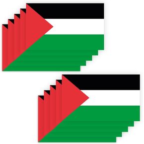 Palestine Flag Decal - Durable Palestinian Flag Sticker for Car, Laptop, Water Bottle" Flag of Palestine (2, 5x3 inch)