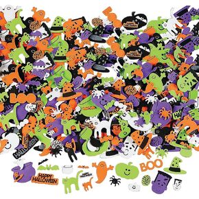 OTC 500 Assorted Halloween Foam Craft Stickers - Self Adhesive Shapes