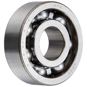 NTN Bearing 6000 محمل كروي شعاعي ذو أخدود عميق بصف واحد، خلوص عادي، قفص فولاذي، معرف تجويف 10 مم، 26 مم OD، عرض 8 مم، مفتوح
