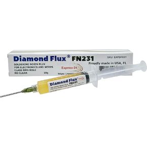 FN231 Soldering Flux for Electronics NoClean Paste Gel RMA ROL0 in 10g Syringe for Repair and Soldering Printed Circuit Boards.