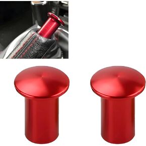 QODOLSI 2 PCS GT86 Car Modified Turn Knob Drift Button, Durable Metal Vehicle Brake Handle Knob Accessories, Universal Waterproof Automotive Handbrake Cover Replacement for SUV Truck Car (Black)