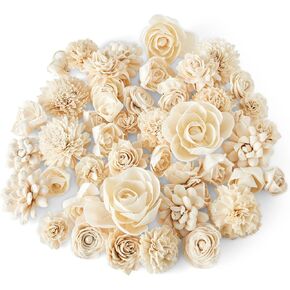 Oh You're Lovely Cream Sola Wood Assortment - 50 in a set