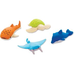 Amscan 398208 Sea Animal Eraser, Pack of 12, 2", Assorted