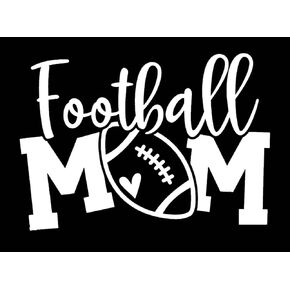 Football Mom Vinyl Decal Sticker Car Window Bumper White 5.5-Inches Premium Quality UV Resistant Laminate JMM064