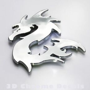 Chinese Dragon Car Auto Bike Chrome Emblem Decal 3D Sticker Badge
