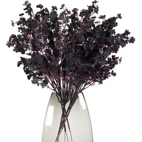 Babys Breath 8 Bundle Real Touch Artificial Flowers Fake Silk Flower Gypsophila Wedding Party Decoration Home Decor(Burgundy)